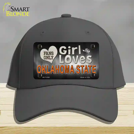 This Girl Loves Oklahoma State Novelty License Plate Hat Cotton / Charcoal