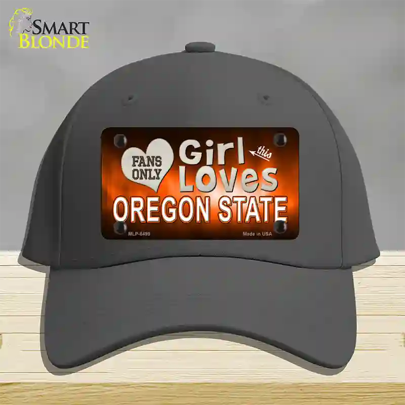 This Girl Loves Oregon State Novelty License Plate Hat Cotton / Charcoal