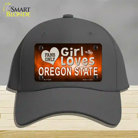 This Girl Loves Oregon State Novelty License Plate Hat Cotton / Charcoal