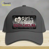 This Girl Loves South Carolina Novelty License Plate Hat Cotton / Charcoal