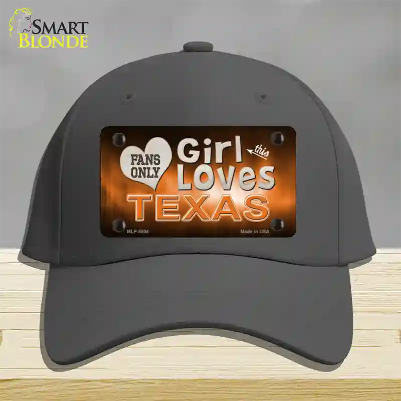 This Girl Loves Texas Novelty License Plate Hat Cotton / Charcoal