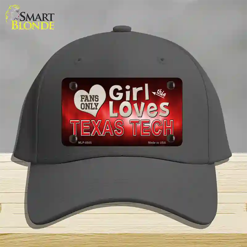 This Girl Loves Texas Tech Novelty License Plate Hat Cotton / Charcoal