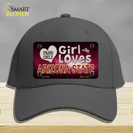 This Girl Loves Arizona State Novelty License Plate Hat Cotton / Charcoal