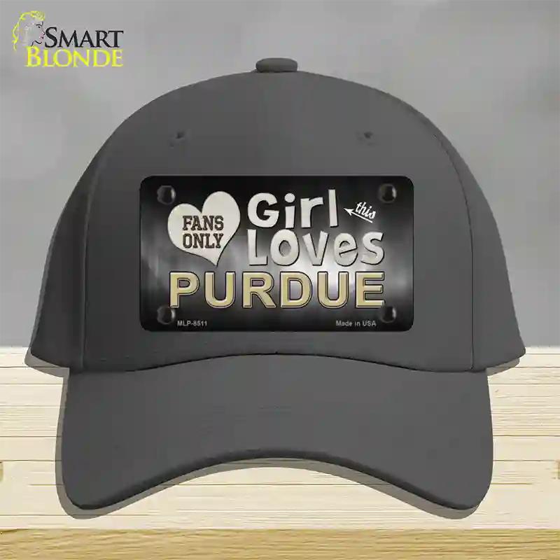 This Girl Loves Purdue Novelty License Plate Hat Cotton / Charcoal