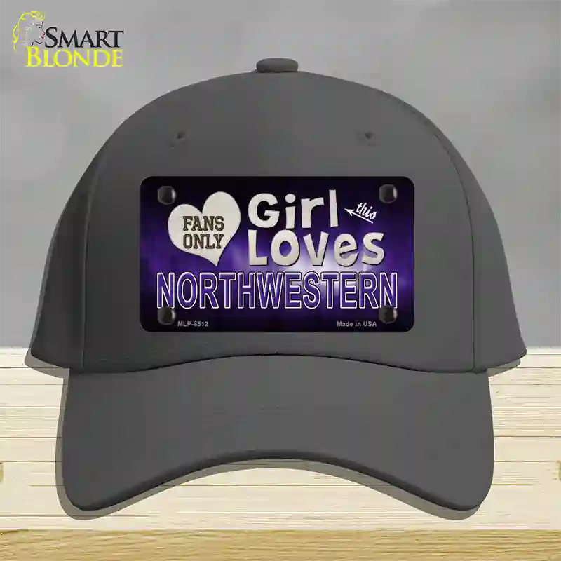 This Girl Loves Northwestern Novelty License Plate Hat Cotton / Charcoal