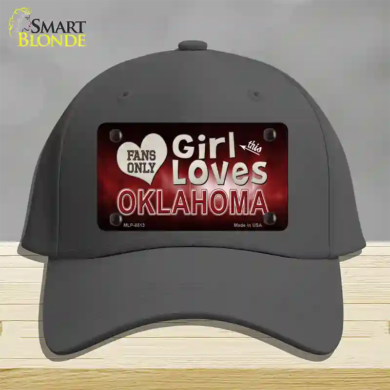 This Girl Loves Oklahoma Novelty License Plate Hat Cotton / Charcoal