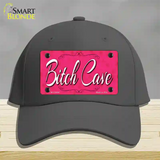 Bitch Cave Novelty License Plate Hat Cotton / Charcoal