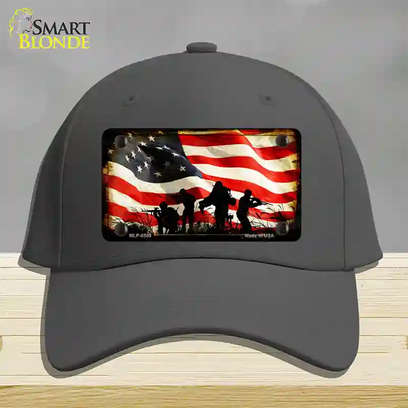 American Freedom Fighters Novelty License Plate Hat Cotton / Charcoal