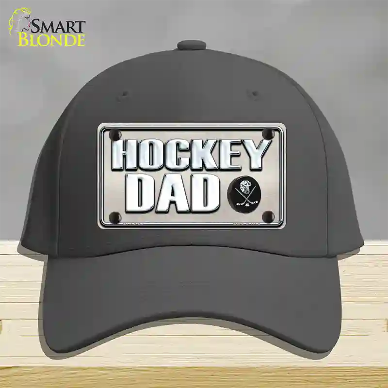 Hockey Dad Novelty License Plate Hat Cotton / Charcoal