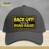 Back Off Road Rage Novelty License Plate Hat Cotton / Charcoal