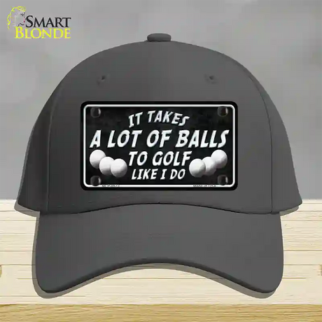 A Lot Of Balls Novelty License Plate Hat Cotton / Charcoal