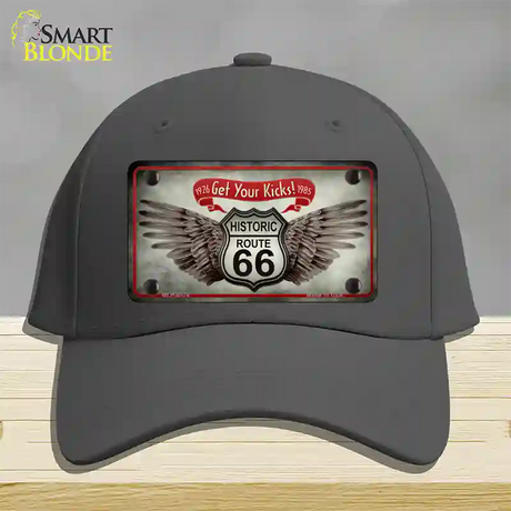 Get Your Kicks Novelty License Plate Hat Cotton / Charcoal