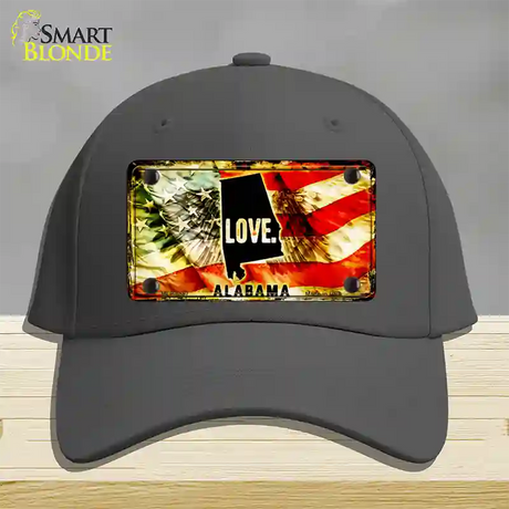 Alabama Love Novelty License Plate Hat Cotton / Charcoal