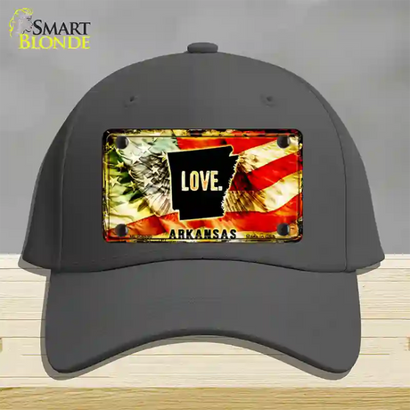 Arkansas Love Novelty License Plate Hat Cotton / Charcoal