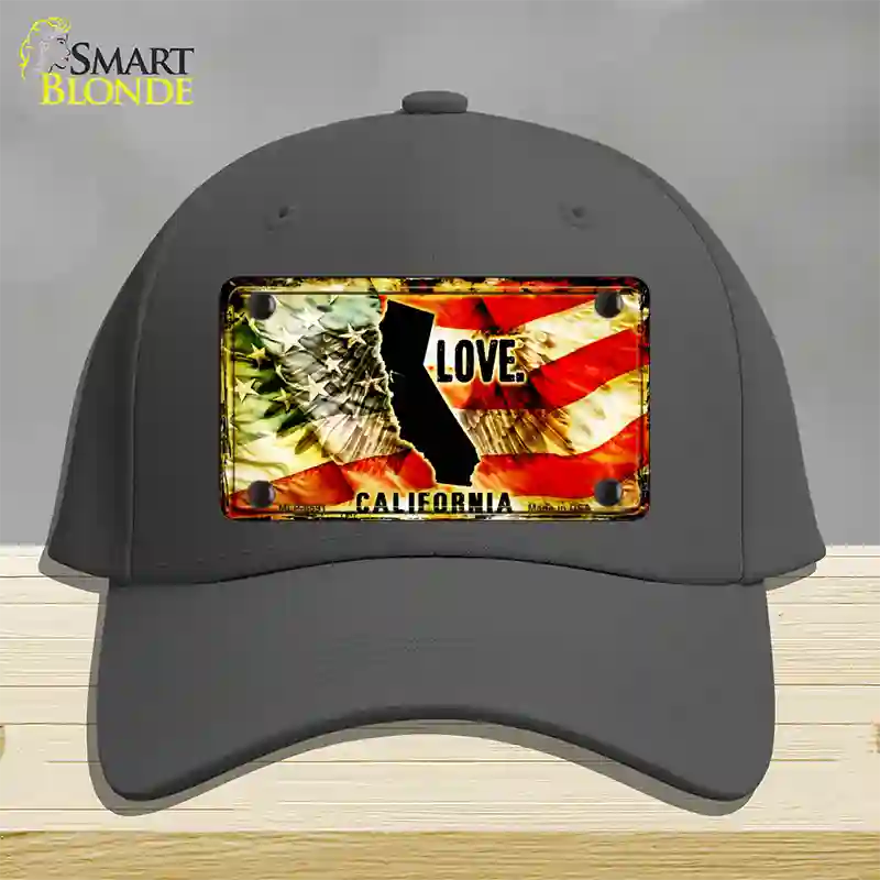 California Love Novelty License Plate Hat Cotton / Charcoal