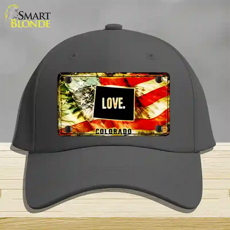 Colorado Love Novelty License Plate Hat Cotton / Charcoal