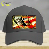 Delaware Love Novelty License Plate Hat Cotton / Charcoal