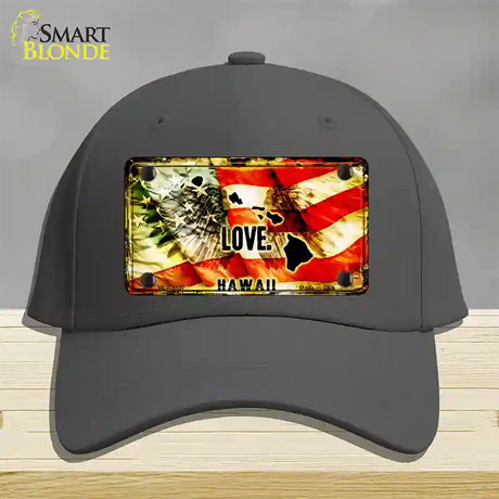 Hawaii Love Novelty License Plate Hat Cotton / Charcoal