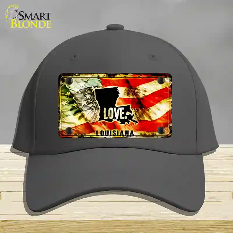 Louisiana Love Novelty License Plate Hat Cotton / Charcoal