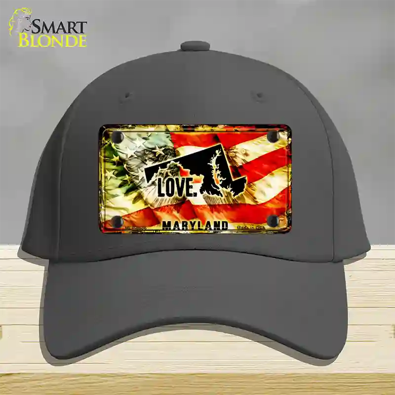 Maryland Love Novelty License Plate Hat Cotton / Charcoal