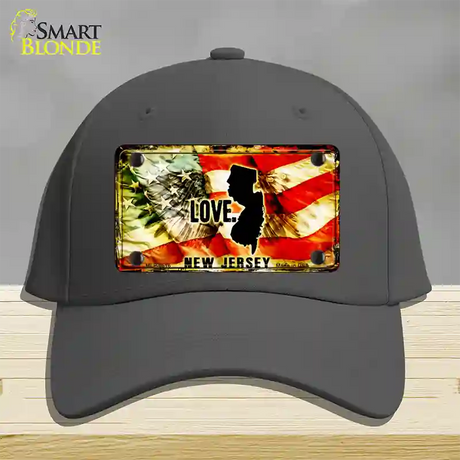 New Jersey Love Novelty License Plate Hat Cotton / Charcoal