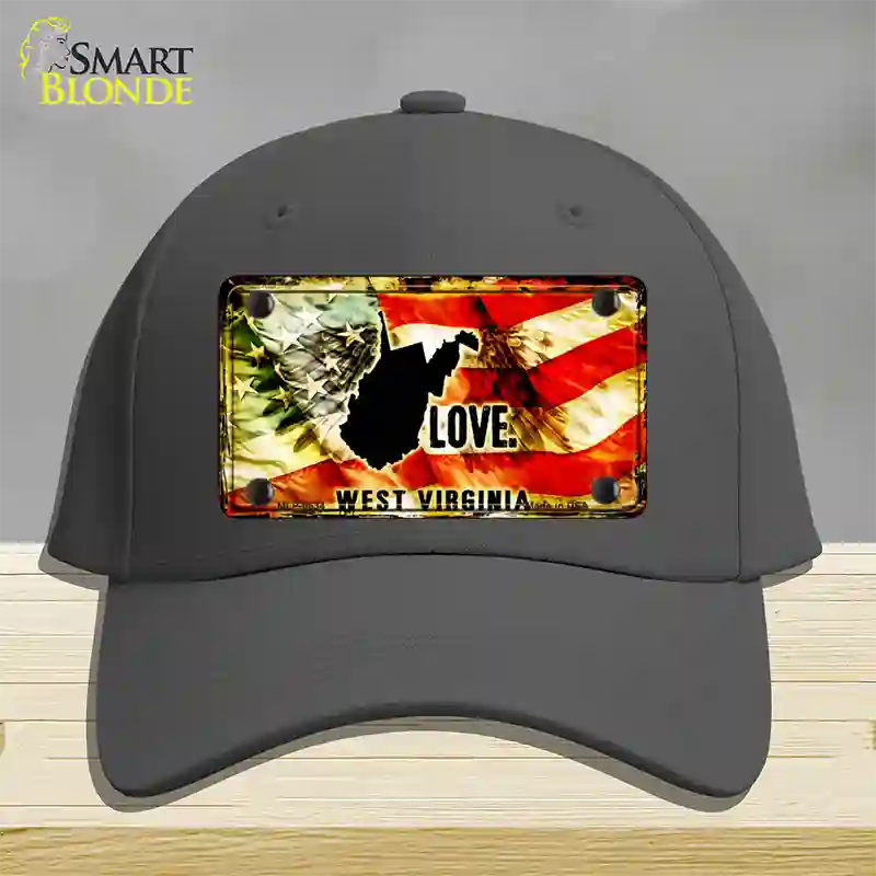 West Virginia Love Novelty License Plate Hat Cotton / Charcoal