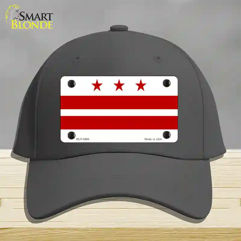 Washington DC Flag Novelty License Plate Hat Cotton / Charcoal