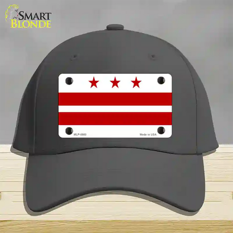 Washington DC Flag Novelty License Plate Hat Cotton / Charcoal