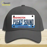 Puget Sound Washington Novelty License Plate Hat Cotton / Charcoal