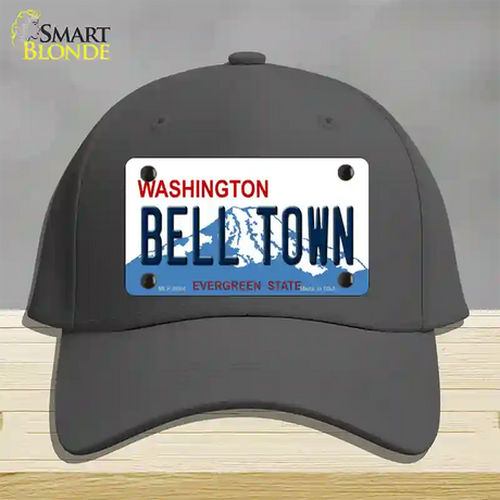 Bell Town Washington Novelty License Plate Hat Cotton / Charcoal