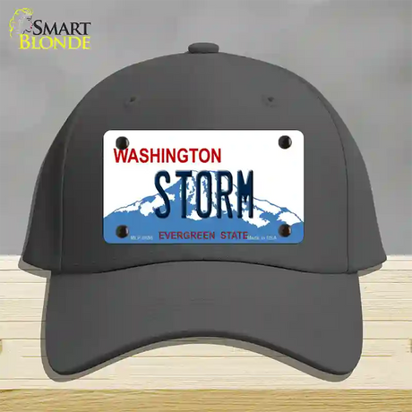 Storm Washington Novelty License Plate Hat Cotton / Charcoal