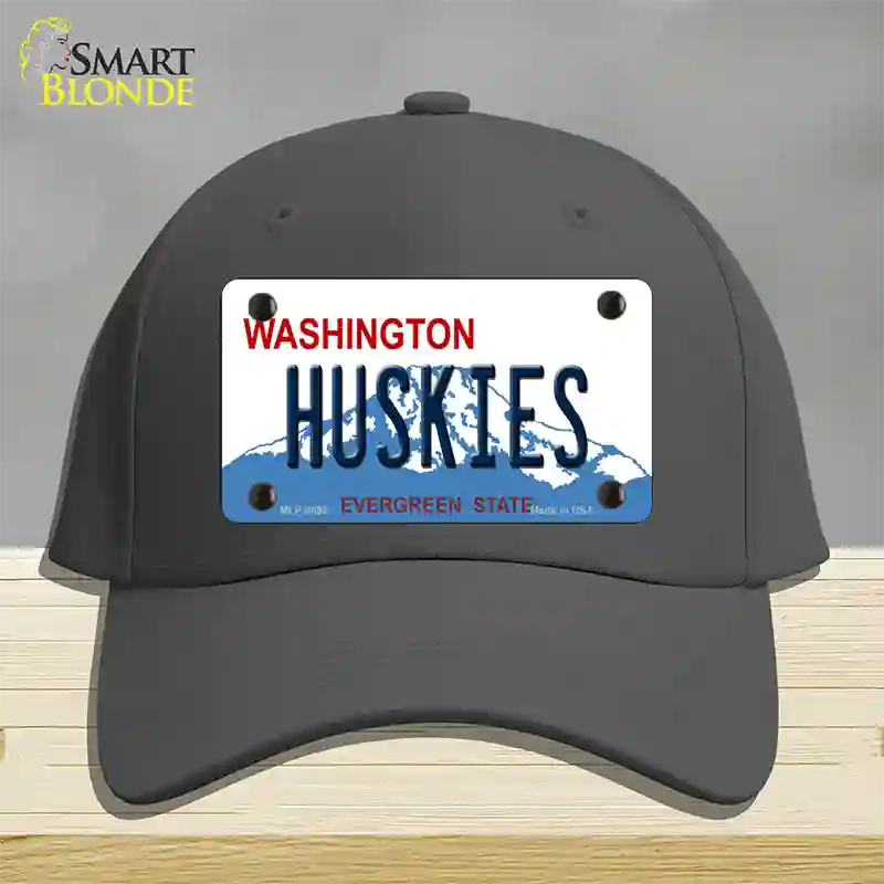 Huskies Washington Novelty License Plate Hat Cotton / Charcoal