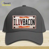 I Luv Bacon Novelty License Plate Hat Cotton / Charcoal