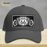 Route 66 With Bikes Novelty License Plate Hat Cotton / Charcoal