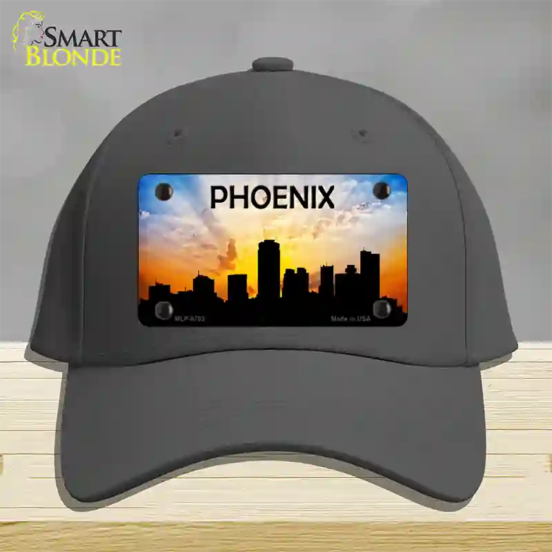 Phoenix Silhouette Novelty License Plate Hat Cotton / Charcoal