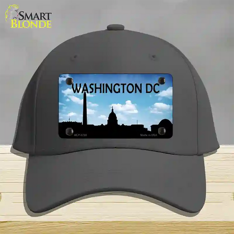 Washington DC Silhouette Novelty License Plate Hat Cotton / Charcoal