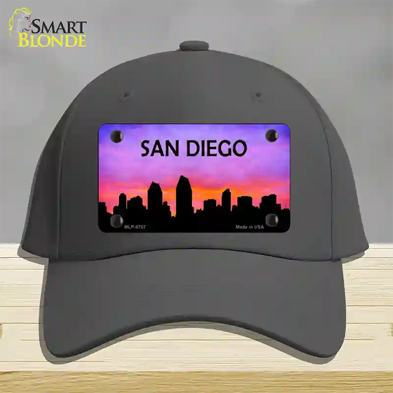 San Diego Silhouette Novelty License Plate Hat Cotton / Charcoal