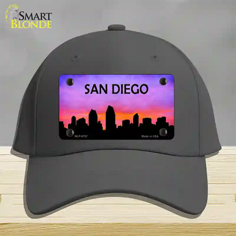 San Diego Silhouette Novelty License Plate Hat Cotton / Charcoal