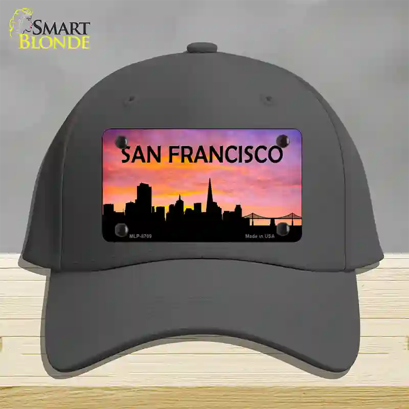 San Francisco Silhouette Novelty License Plate Hat Cotton / Charcoal