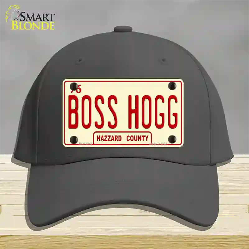 Boss Hogg Hazzard County Novelty License Plate Hat Cotton / Charcoal