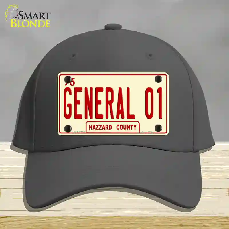 General 01 Novelty License Plate Hat Cotton / Charcoal