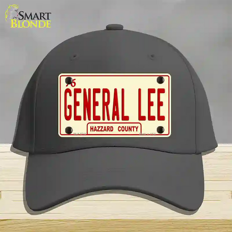 General Lee Hazzard County Novelty License Plate Hat Cotton / Charcoal