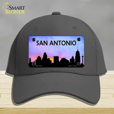 San Antonio Silhouette Novelty License Plate Hat Cotton / Charcoal