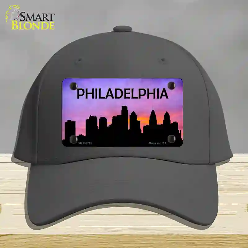 Philadelphia Silhouette Novelty License Plate Hat Cotton / Charcoal