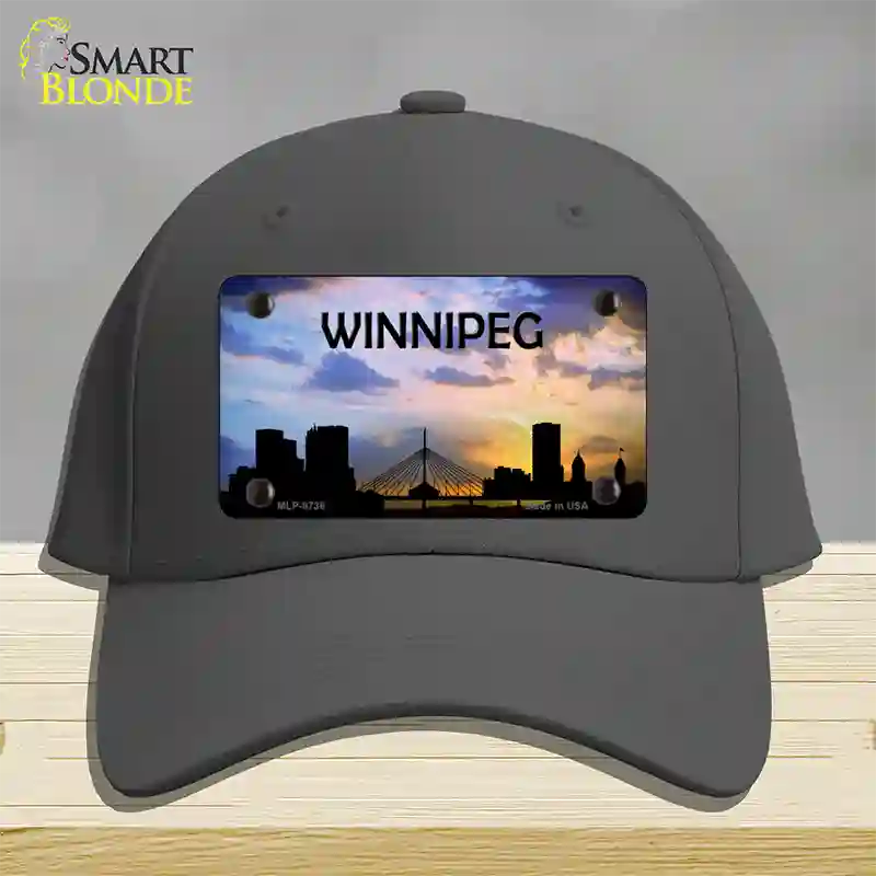 Winnipeg Silhouette Novelty License Plate Hat Cotton / Charcoal