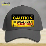 Caution Stops At Garage Sales Novelty License Plate Hat Cotton / Charcoal