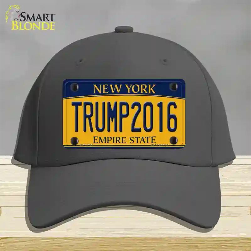 Trump 2016 Novelty License Plate Hat Cotton / Charcoal