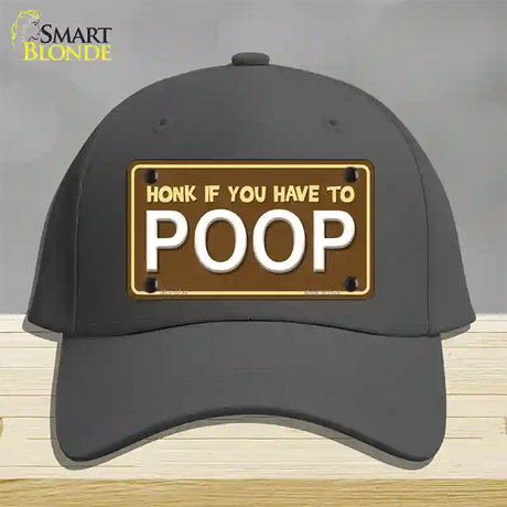 Honk If You Have To Poop Novelty License Plate Hat Cotton / Charcoal