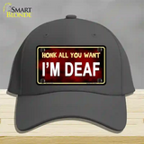 Honk All You Want Novelty License Plate Hat Cotton / Charcoal