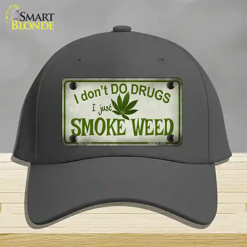 I Dont Do Drugs Novelty License Plate Hat Cotton / Charcoal